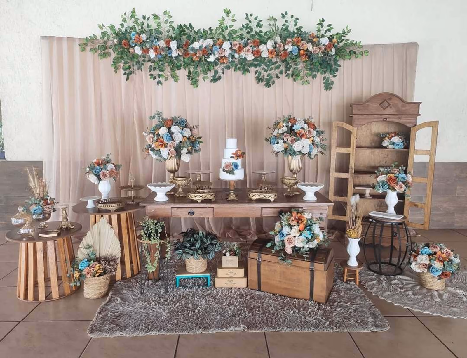 Decor Terracota e azul